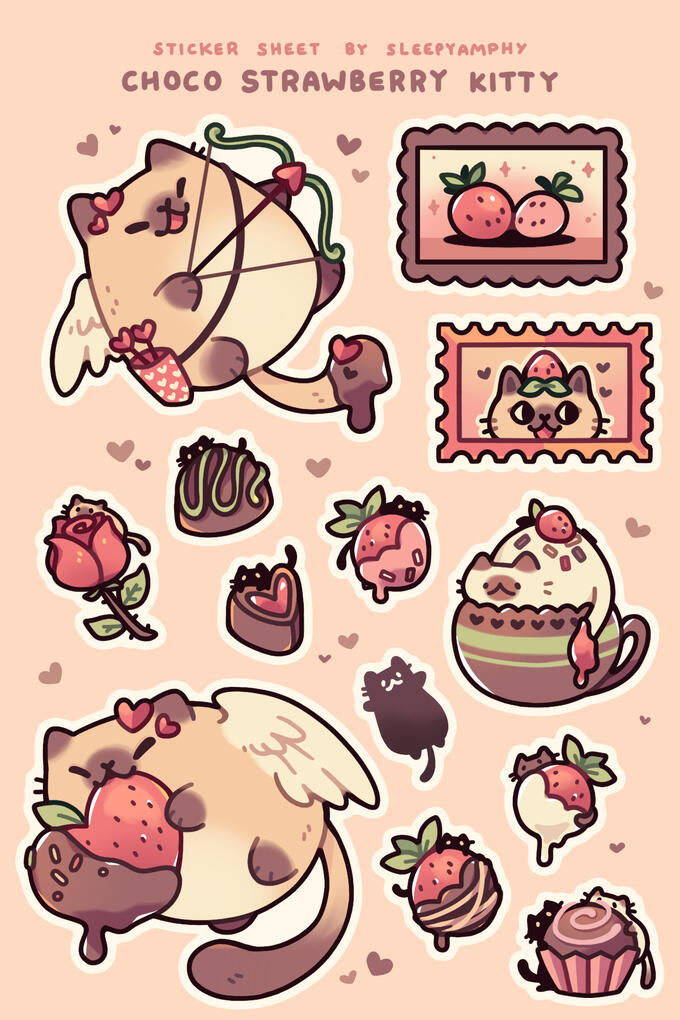 Choco Strawberry Kitty