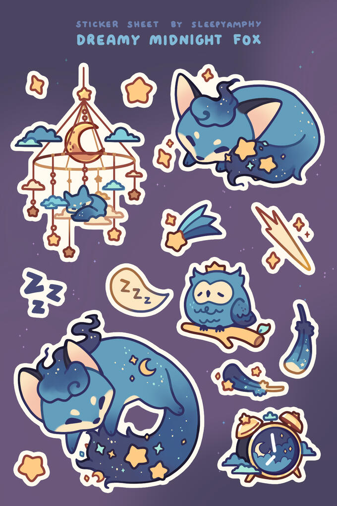 Dreamy Midnight Fox
